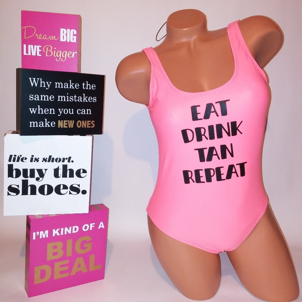Rue Bleu Swim One Piece
Orange
"Eat Drink Tan Repeat"